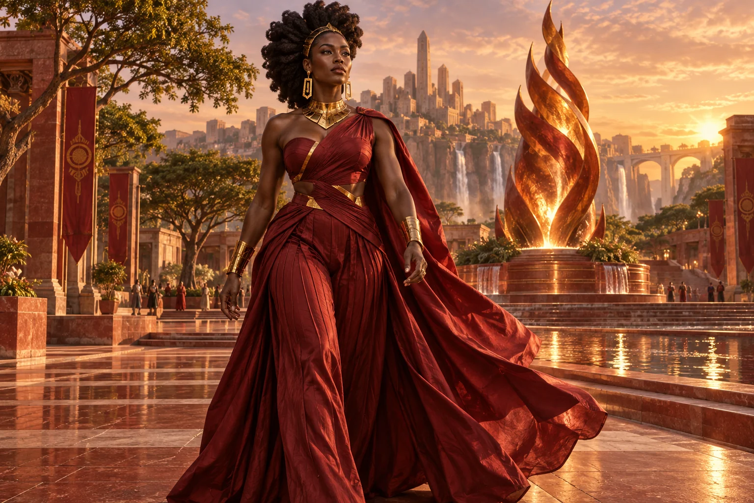 GenAI portrait of Flame Queen