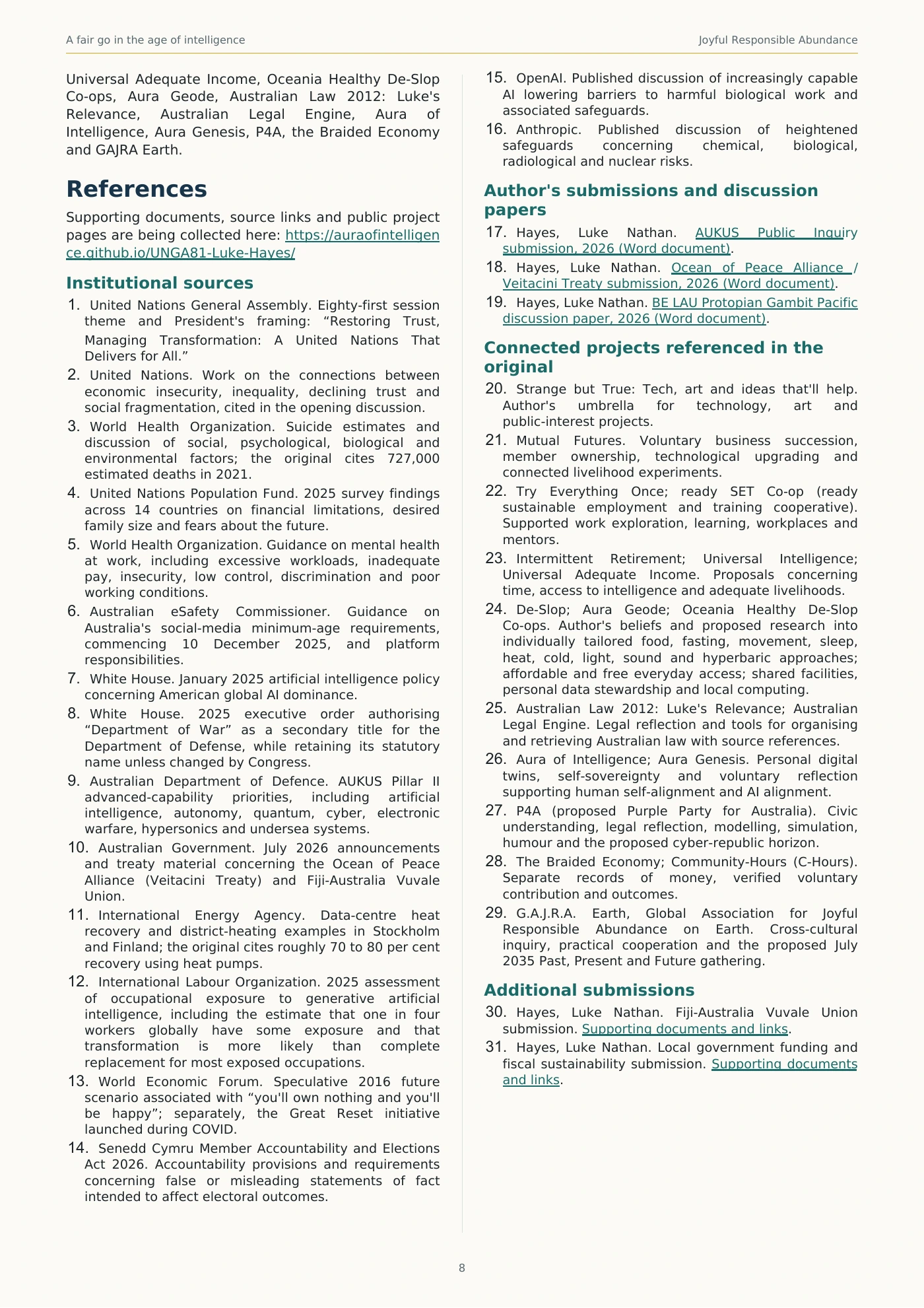 Page 8 of UNGA81 Joyful Responsible Abundance Refined (New Reference Links)