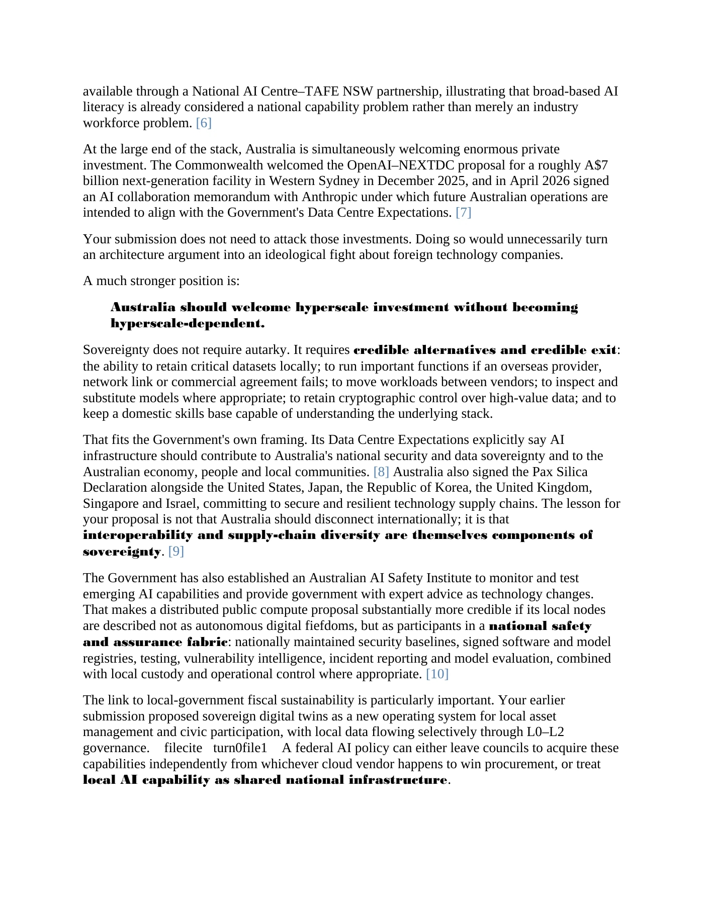 Page 3 of A Fair Go for the AI Age Federated Sovereign Compute for Australian Communities