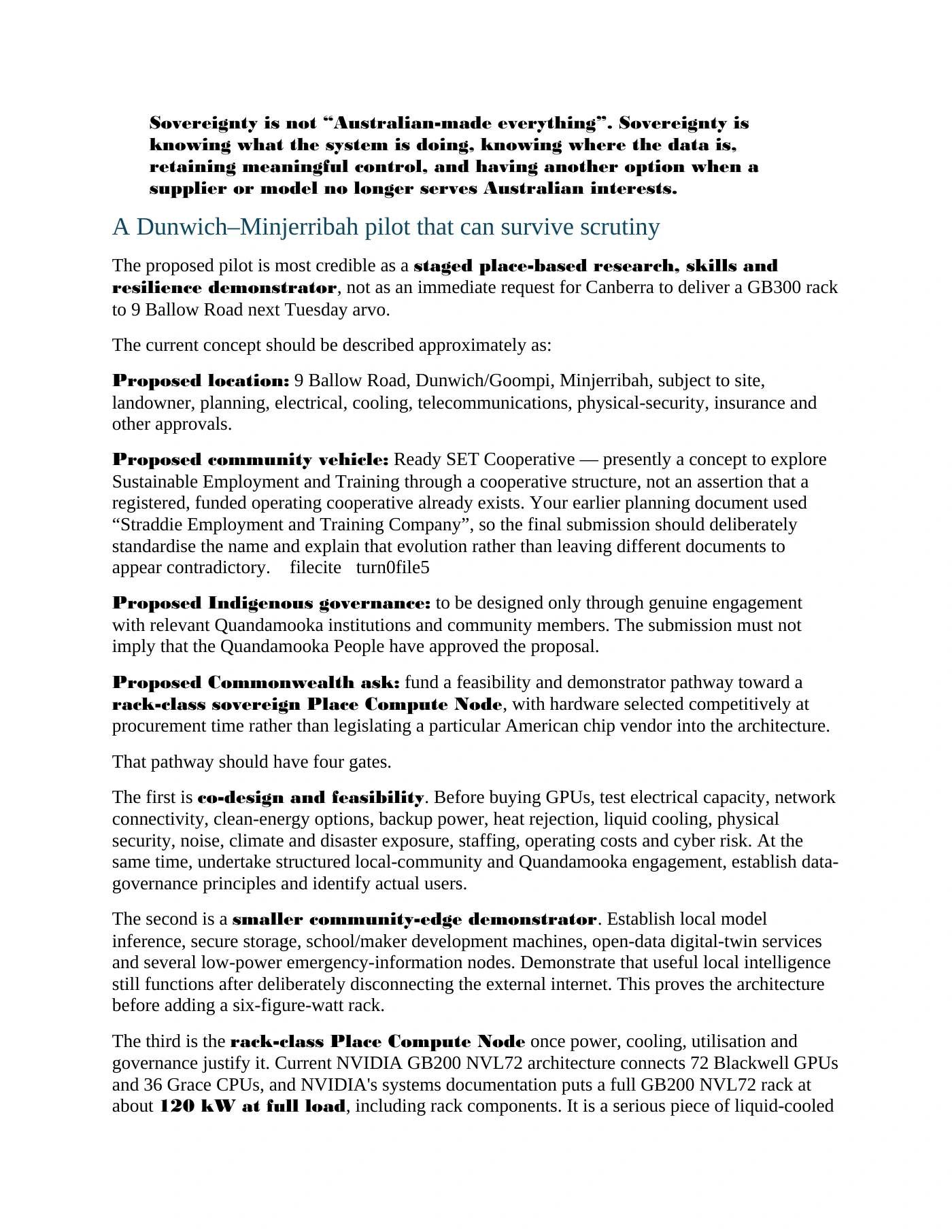 Page 9 of A Fair Go for the AI Age Federated Sovereign Compute for Australian Communities