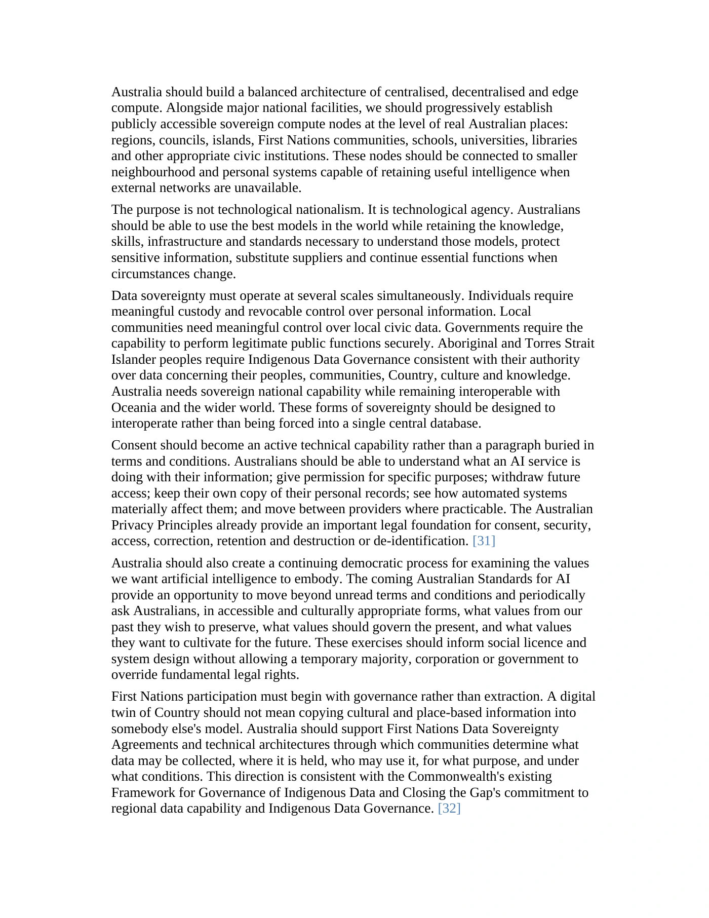 Page 17 of A Fair Go for the AI Age Federated Sovereign Compute for Australian Communities