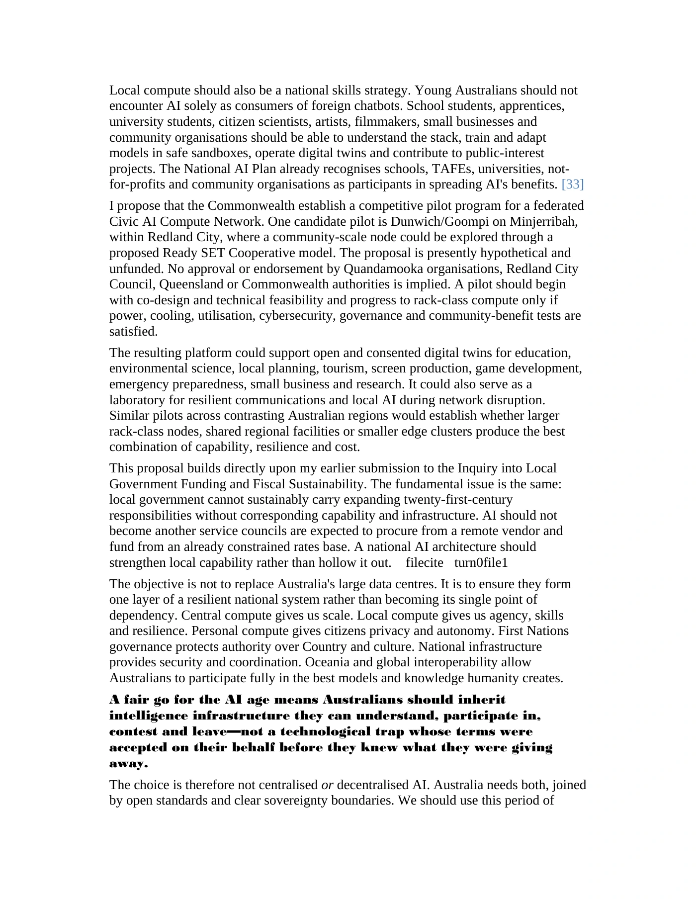 Page 18 of A Fair Go for the AI Age Federated Sovereign Compute for Australian Communities