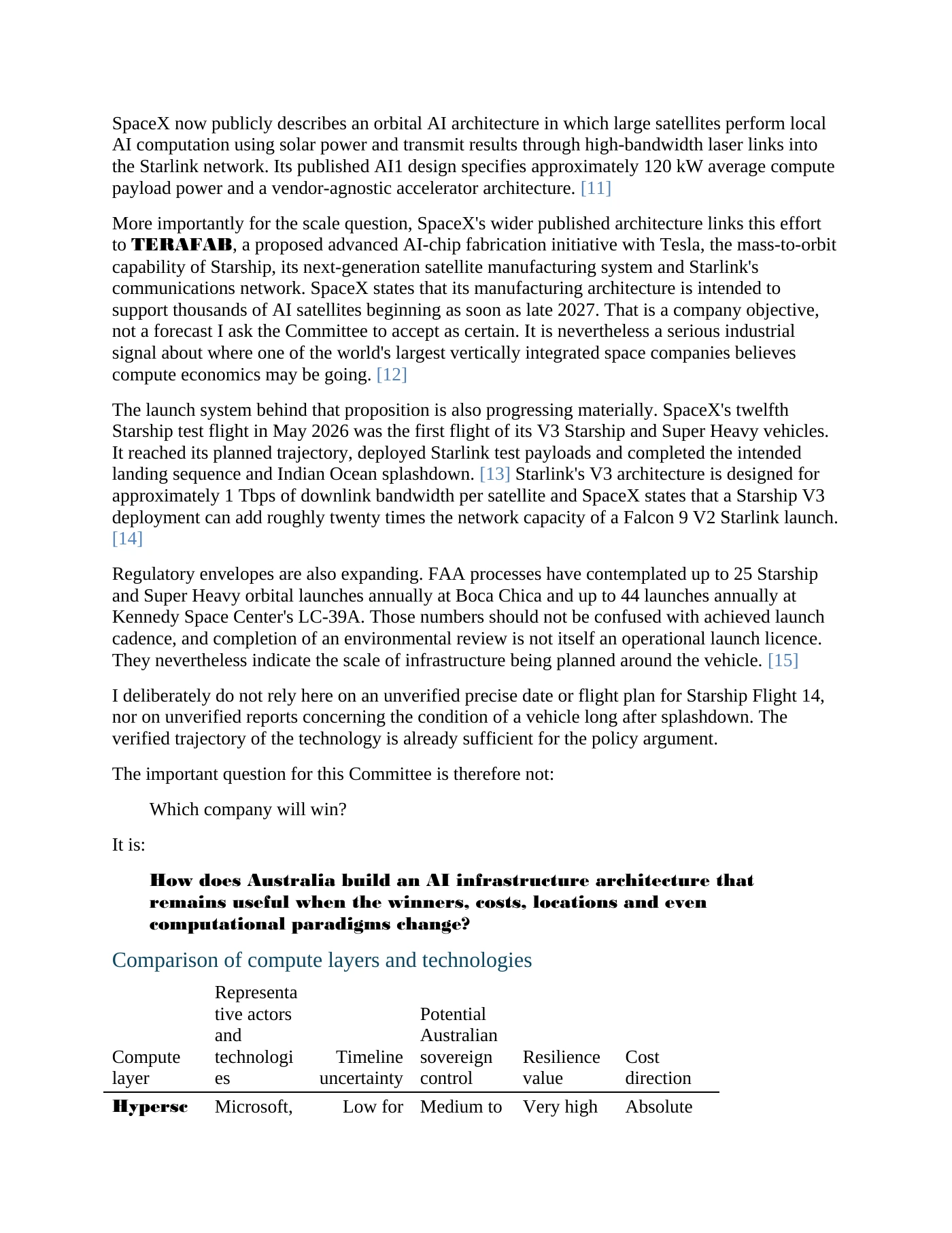 Page 4 of Submission to the Senate Environment and Communications References Committee