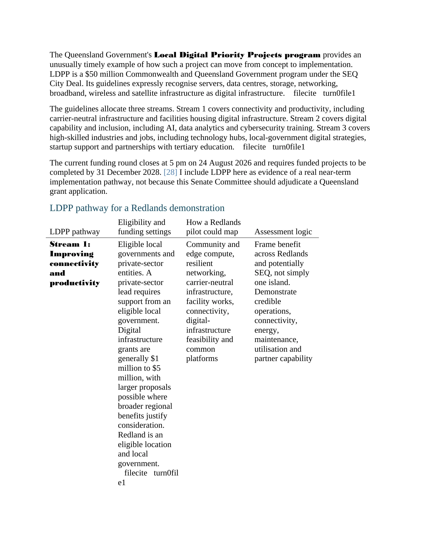 Page 14 of Submission to the Senate Environment and Communications References Committee