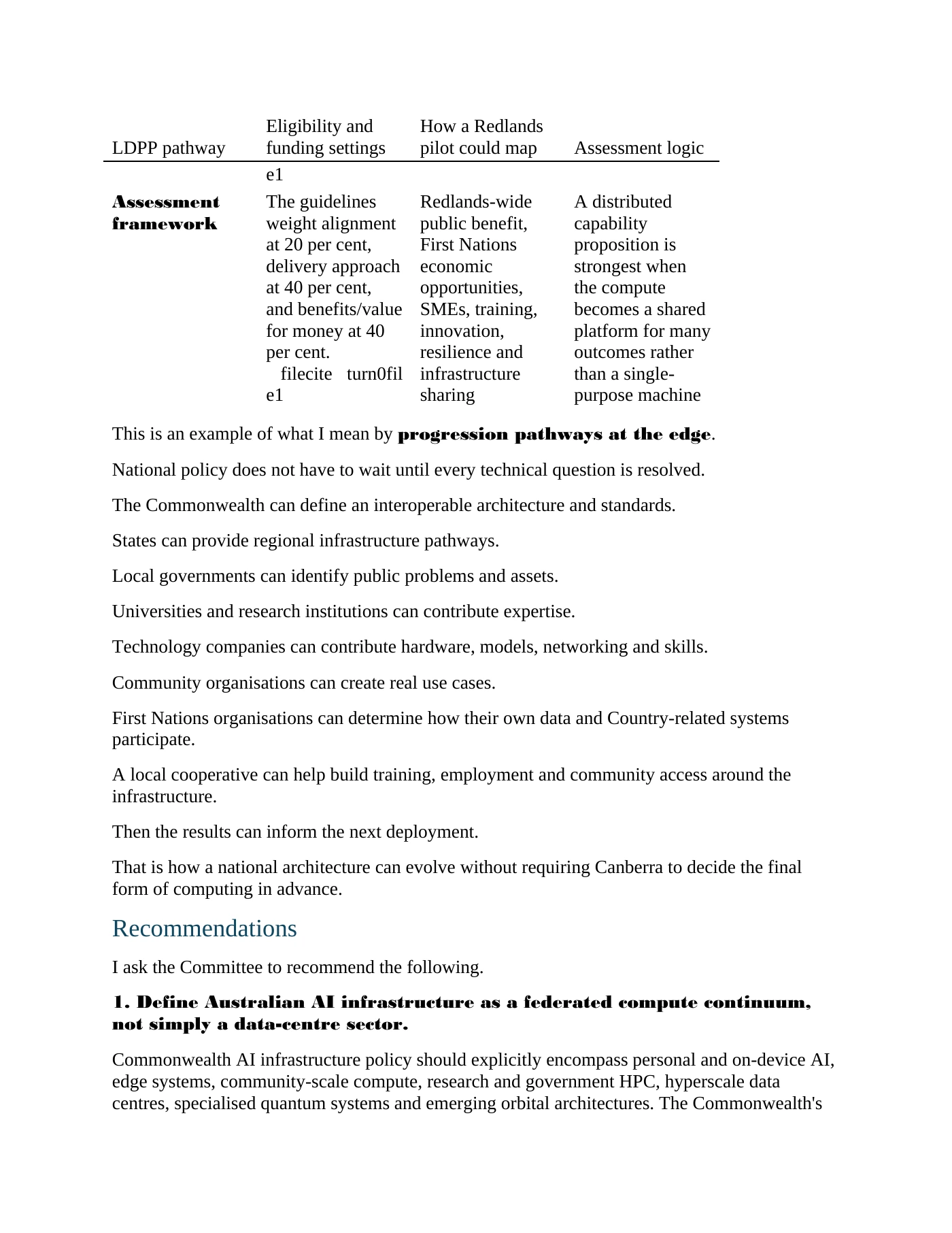 Page 16 of Submission to the Senate Environment and Communications References Committee
