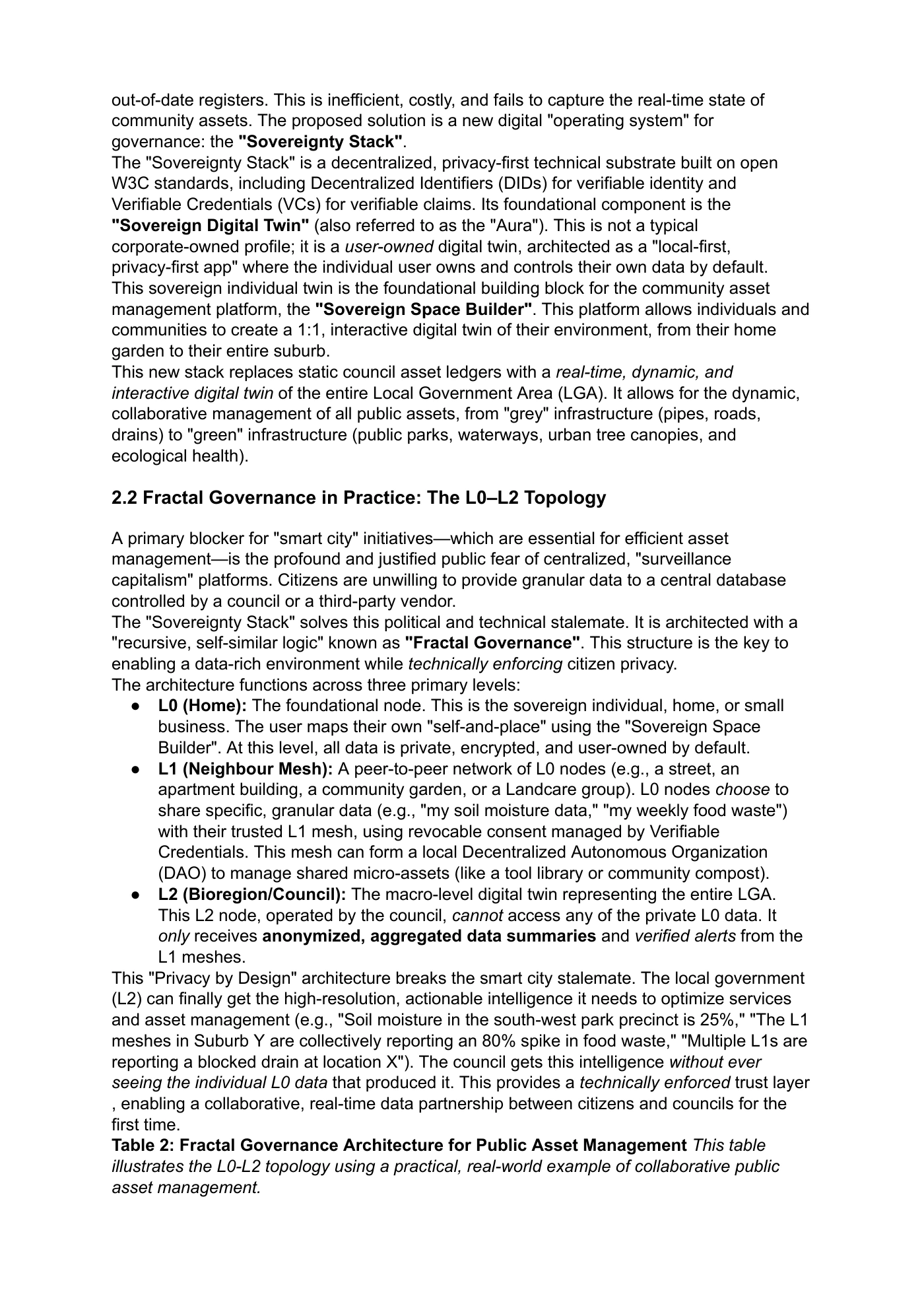 Page 6 of Local Government 2Funding Inquiry Submission