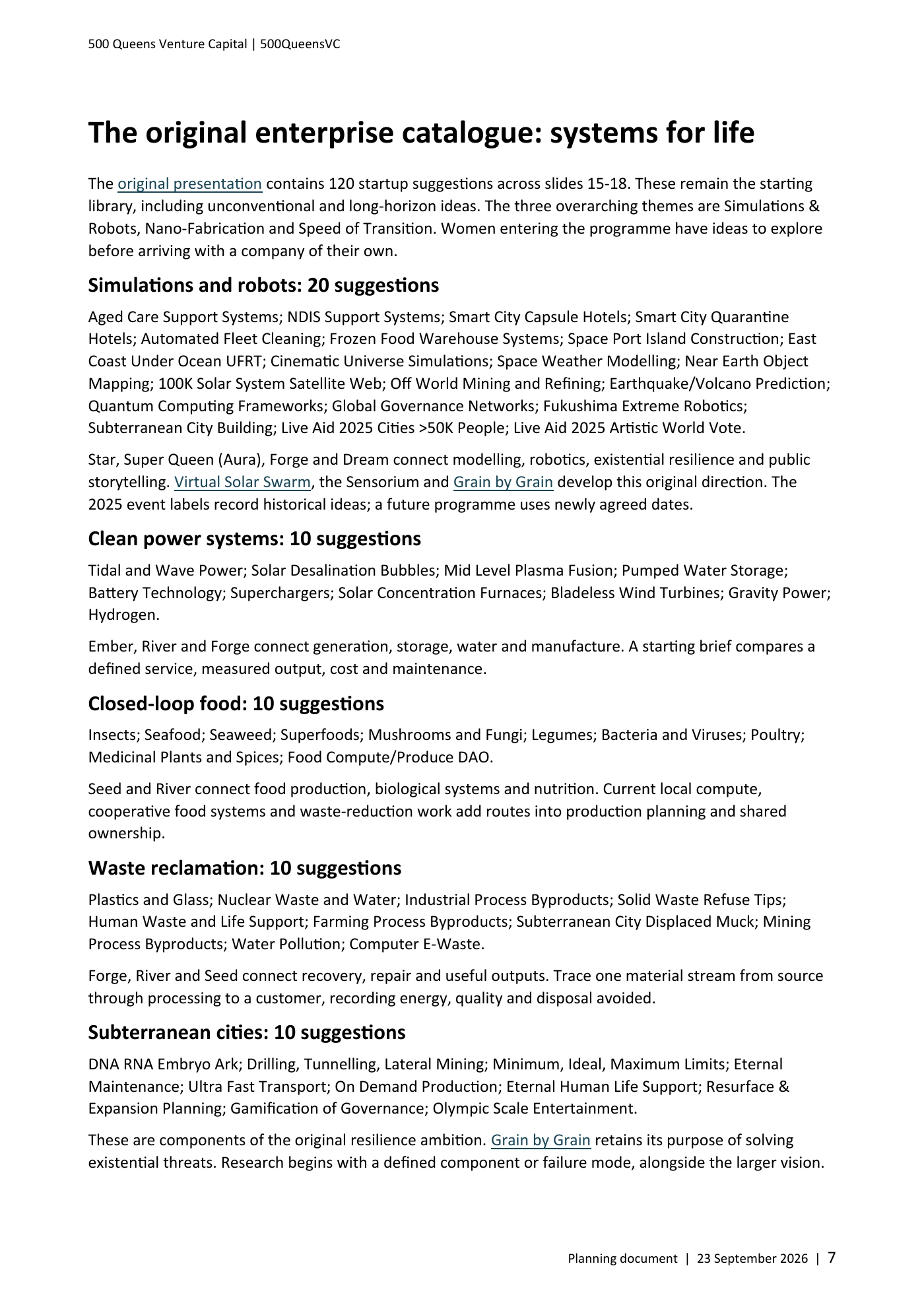 Page 7 of Queens Venture Capital Planning Document