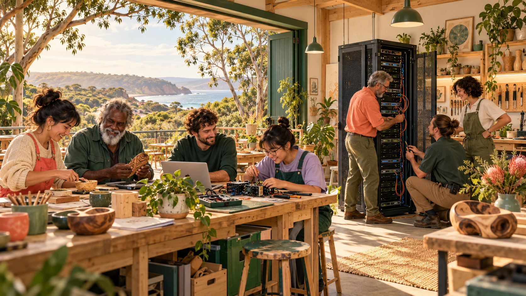 A shared neighbourhood workshop bringing people, learning and local technology together.