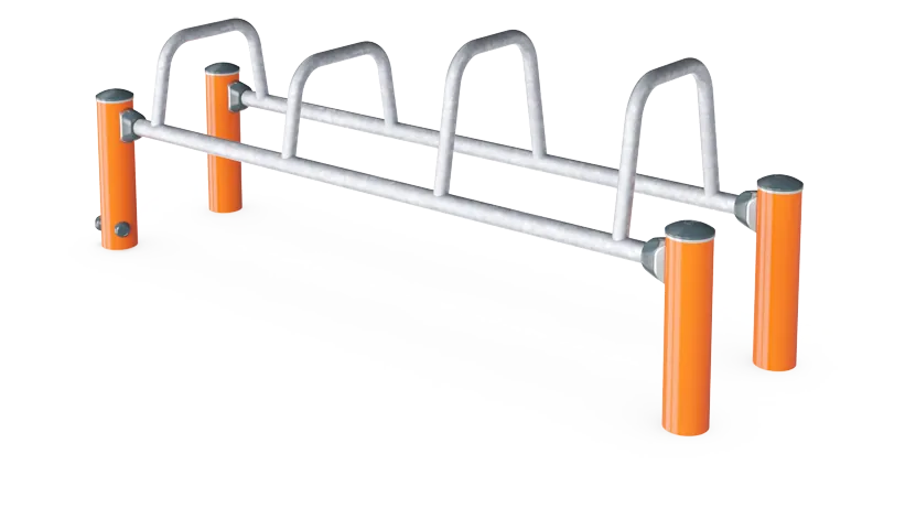 KOMPAN dip bench outdoor fitness equipment.