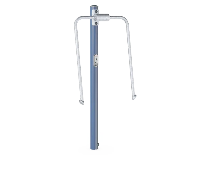 KOMPAN inclusive chest press outdoor fitness equipment.