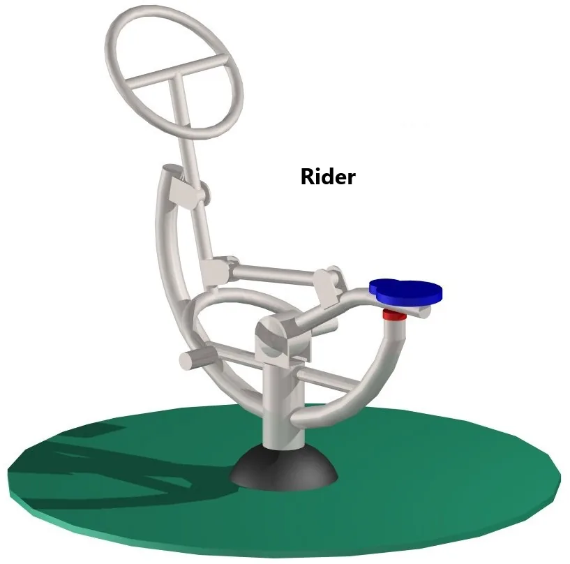 Play Poles rider outdoor fitness equipment.