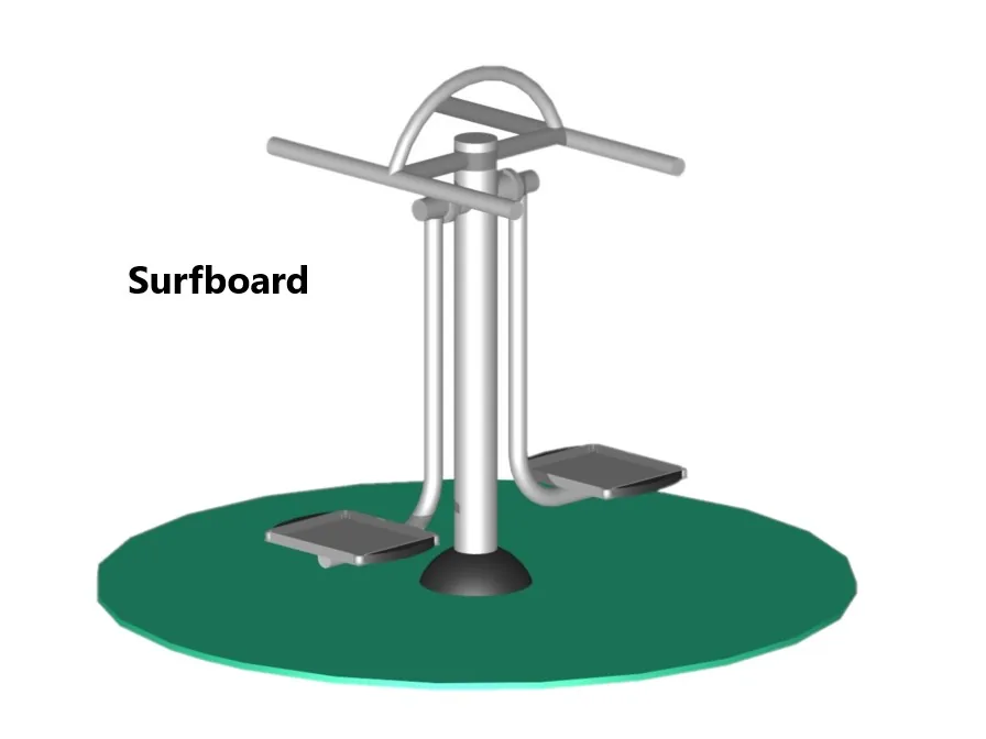 Play Poles surfboard balance outdoor fitness equipment.