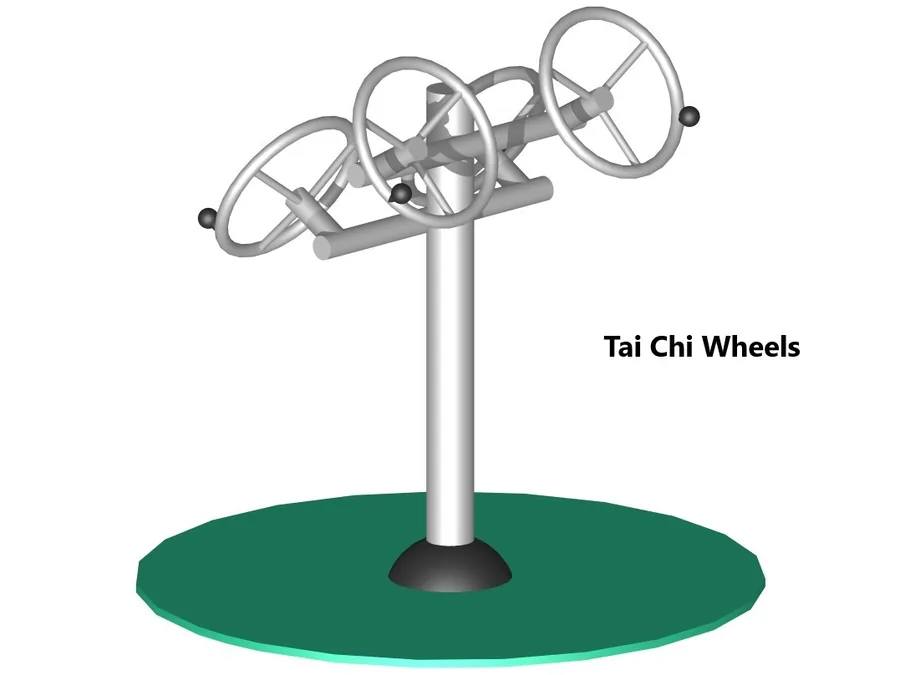 Play Poles tai chi wheels outdoor fitness equipment.