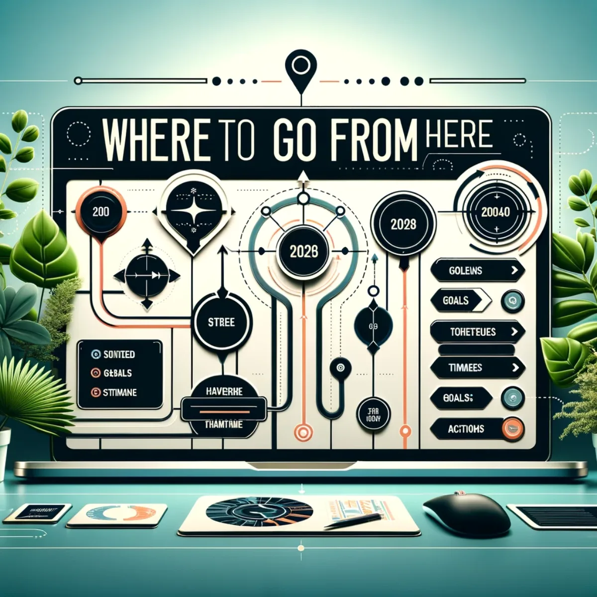 A digital interface suggesting strategic planning and decision-making about what comes next.