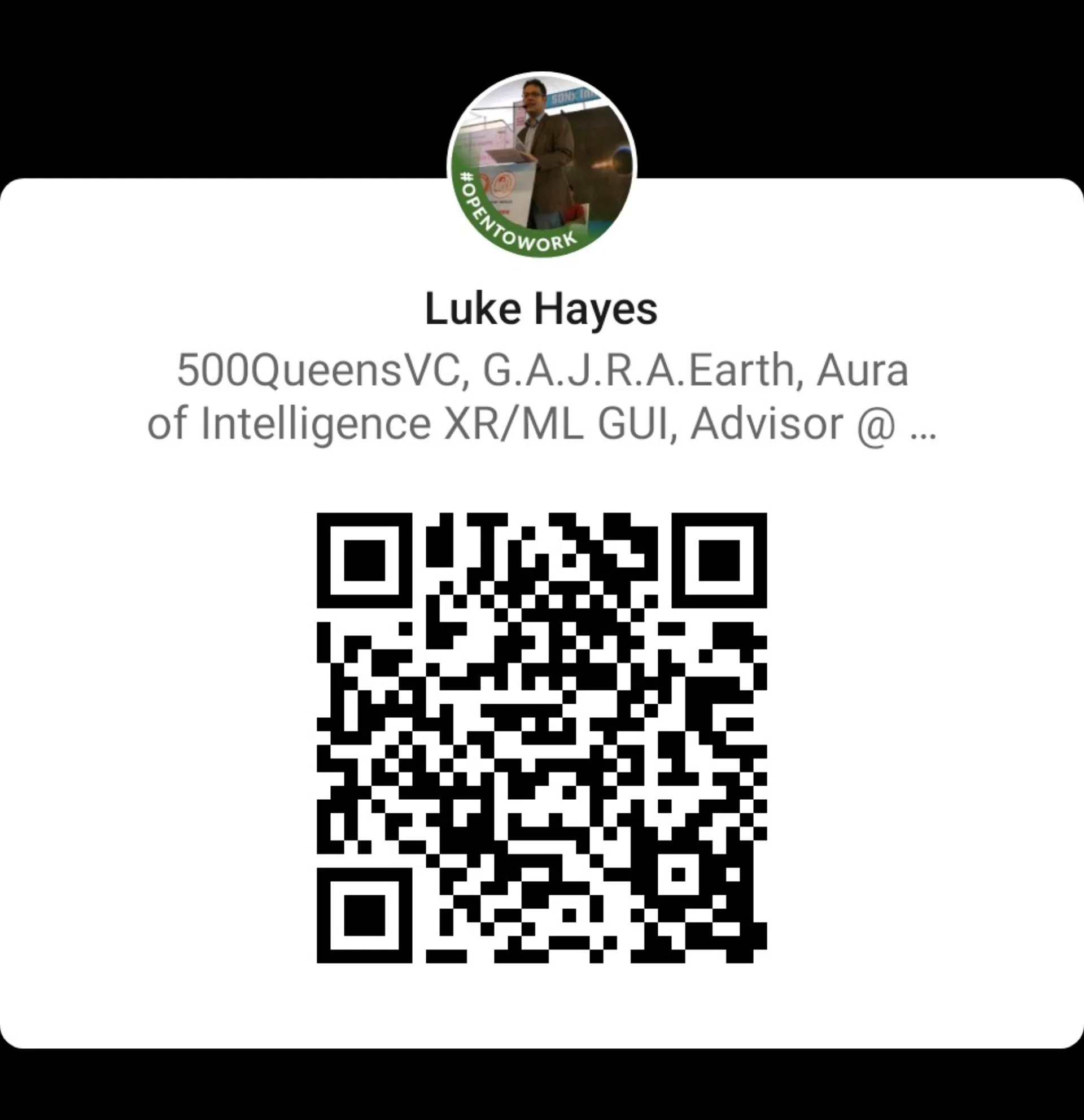 LinkedIn QR code for Luke Nathan Hayes.