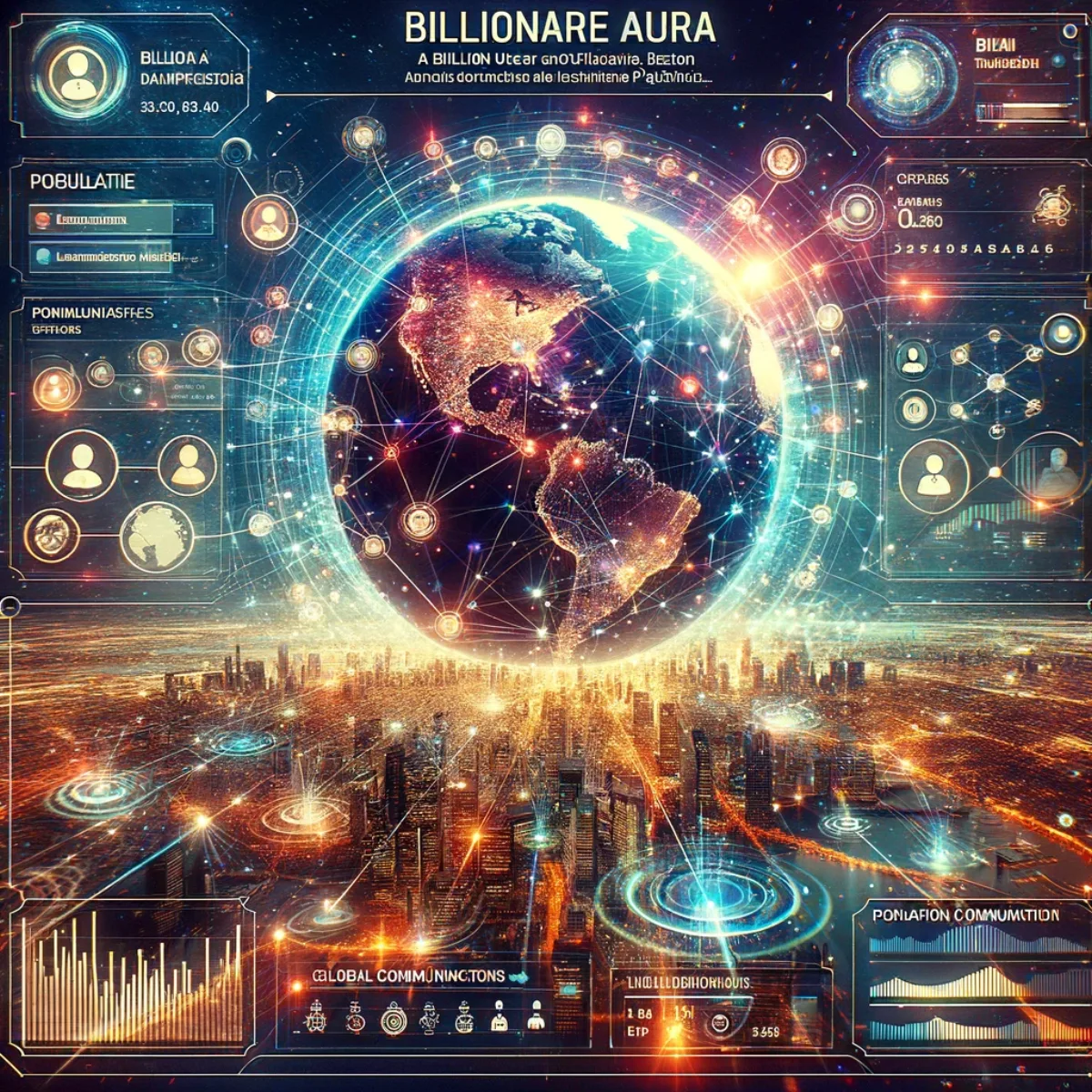 A global connectivity platform interface for Billionaire Aura.