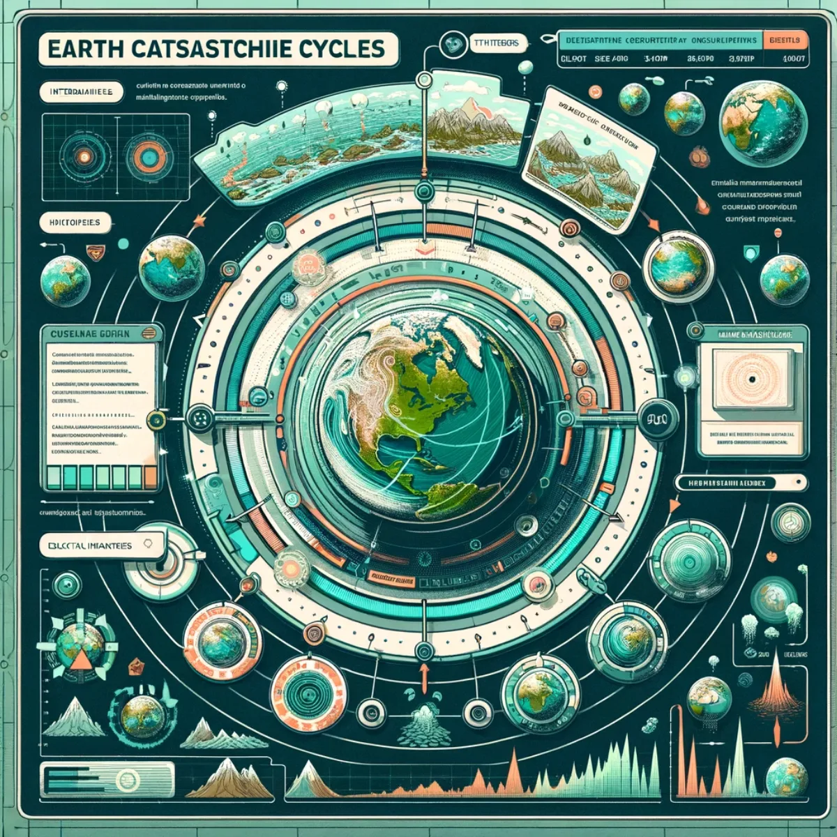 An interactive educational tool showcasing geological events for Earth Catastrophe Cycles.