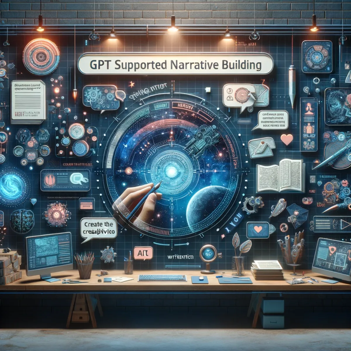 A futuristic storytelling platform for GPT-supported narrative building.
