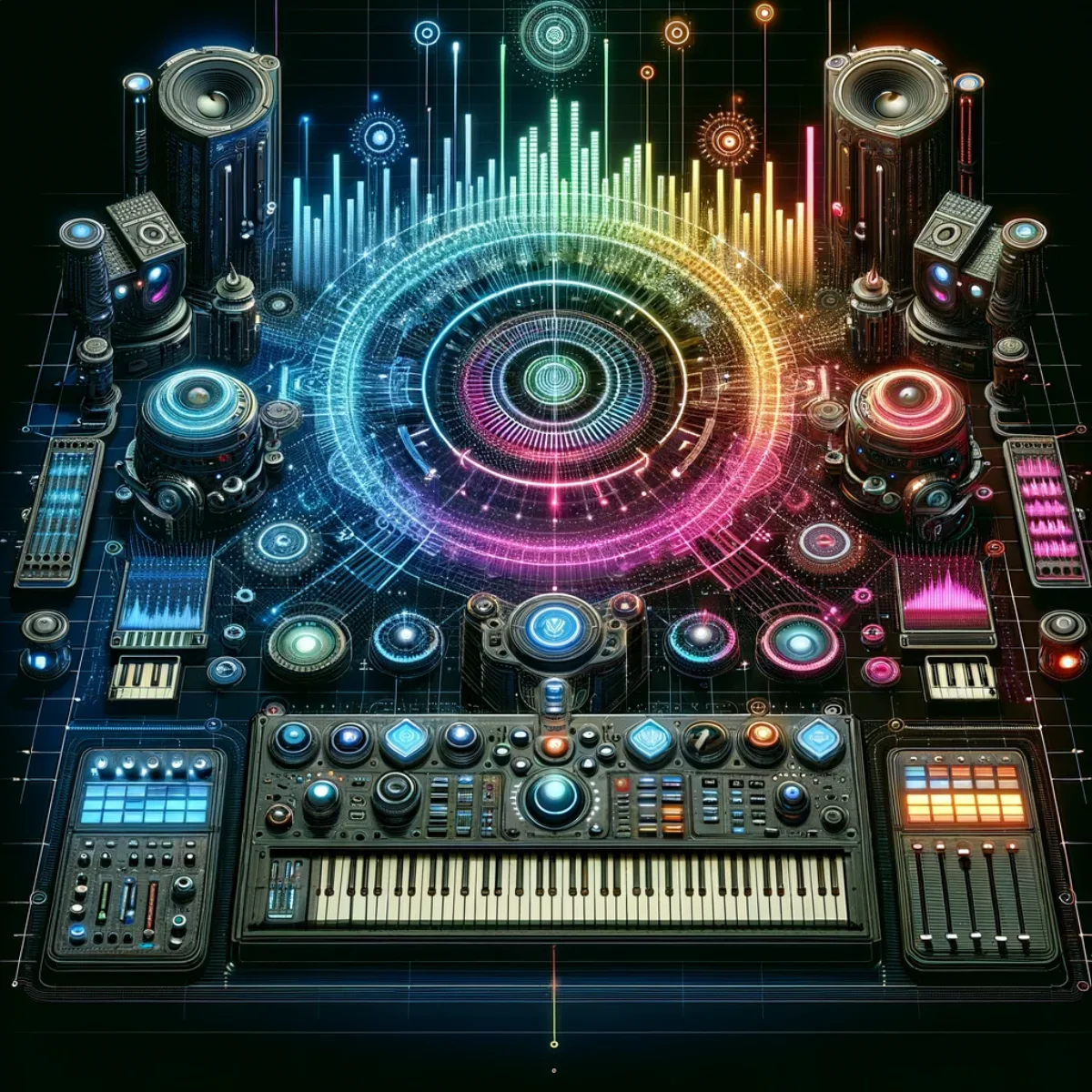 A digital interface for creating and manipulating music and soundscapes.