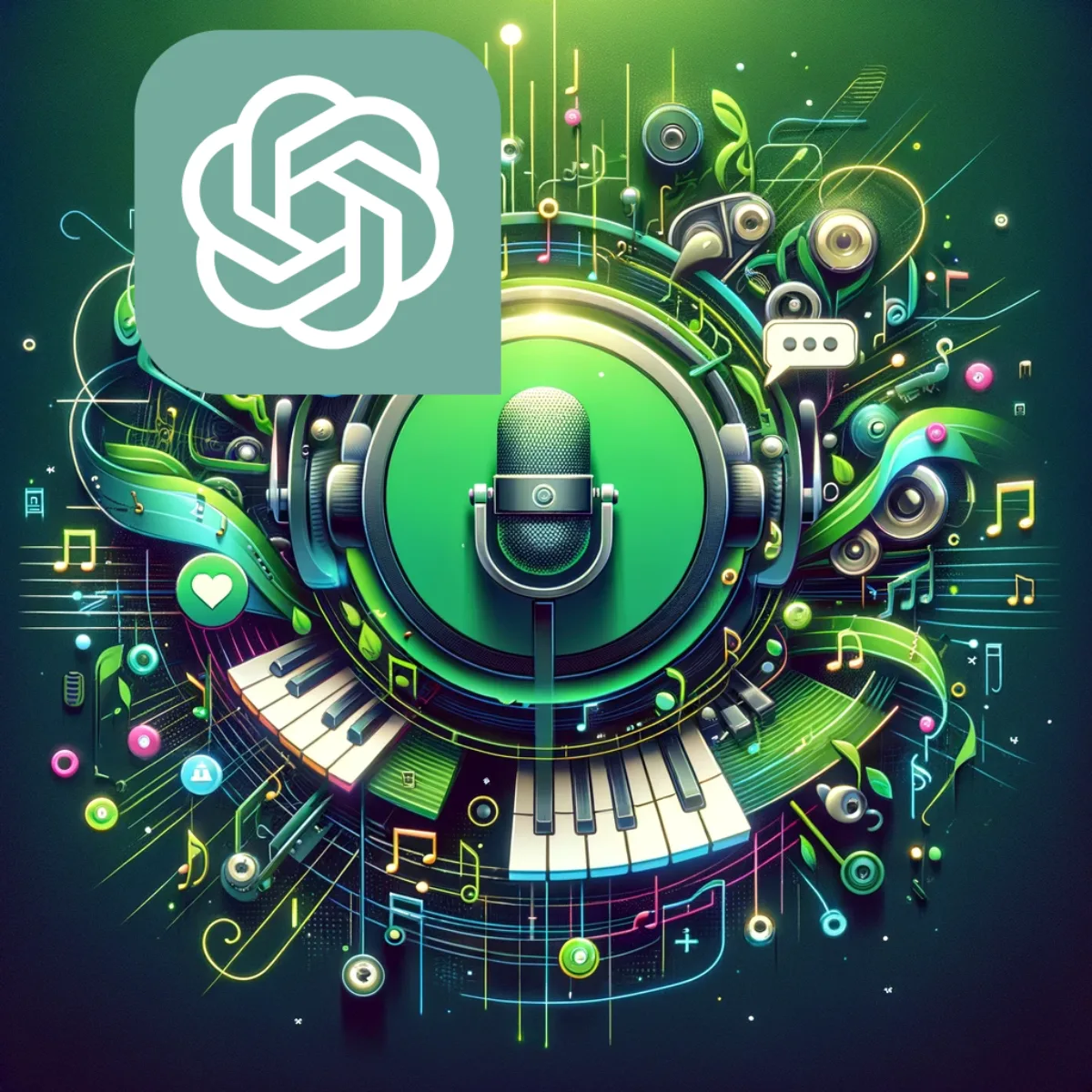 A modern digital lyric-writing tool featuring the green ChatGPT logo.