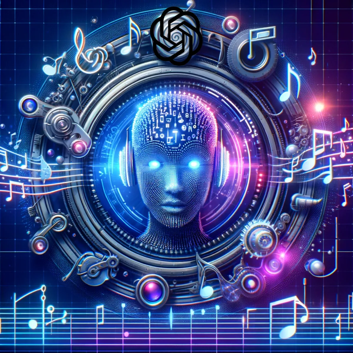 A stylish digital music composition interface for Custom GPT-4.