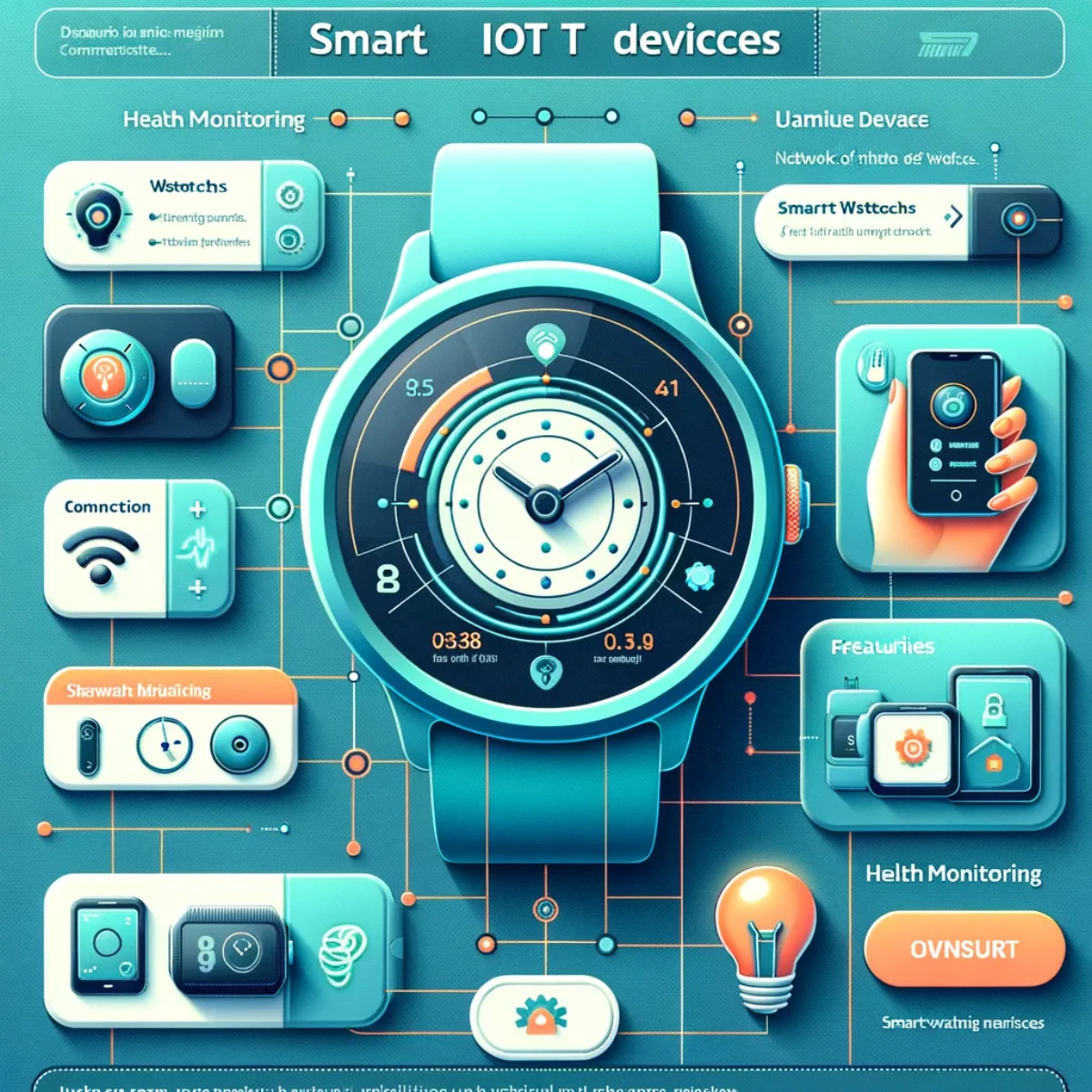 A smartwatch connectivity visualisation.