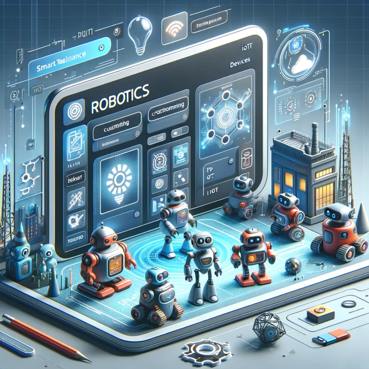 An interactive robotics platform interface.