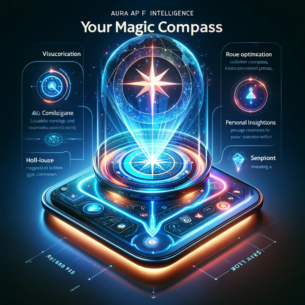 A digital interface for a smart navigation tool.