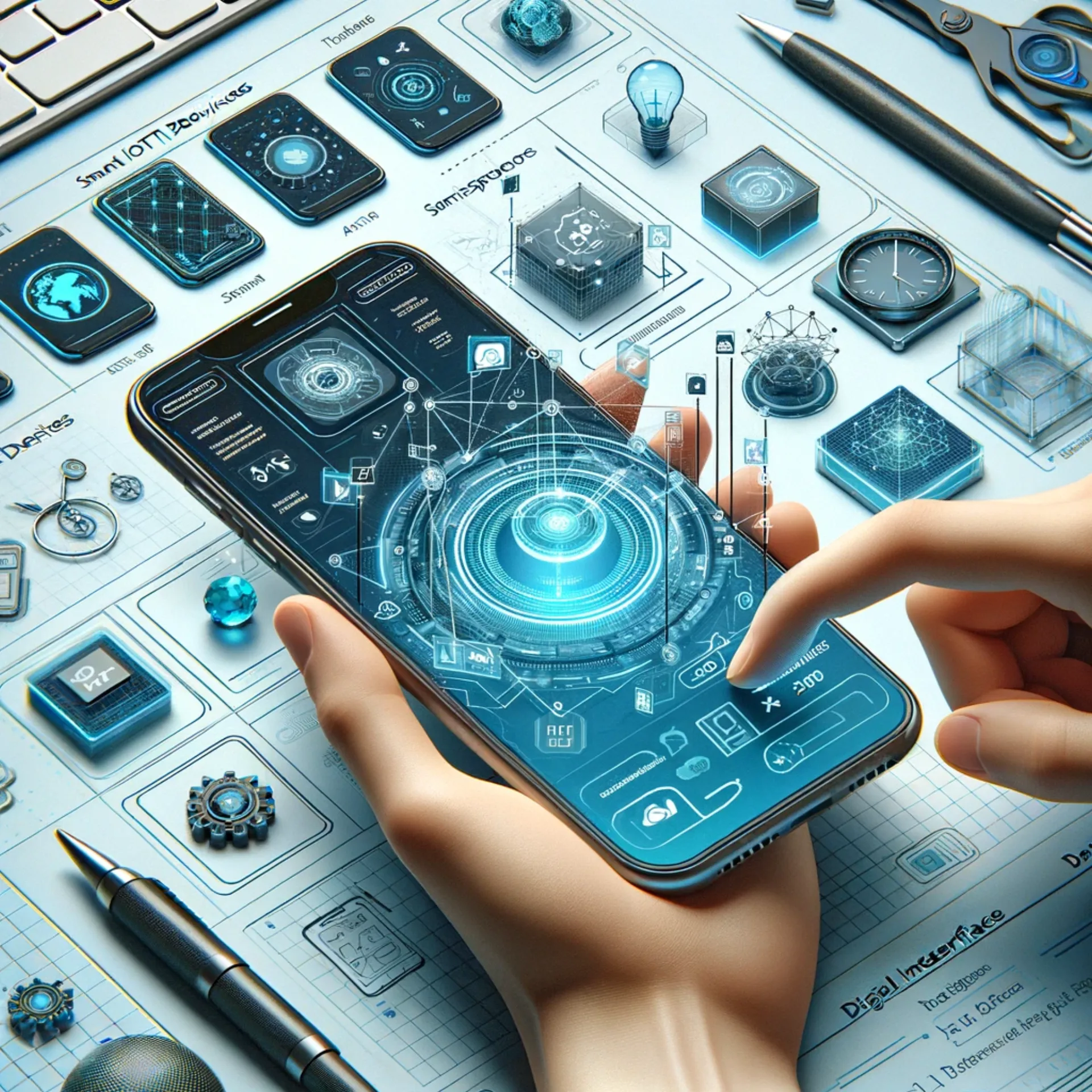 A digital interface for smartphone integration with AI.