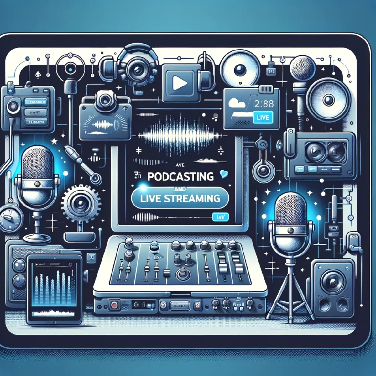 A dynamic, user-friendly interface for podcasting and live streaming.