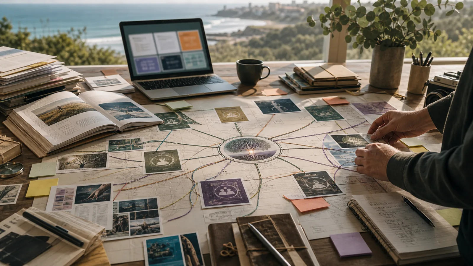 Source documents arranged into a living public pathway map