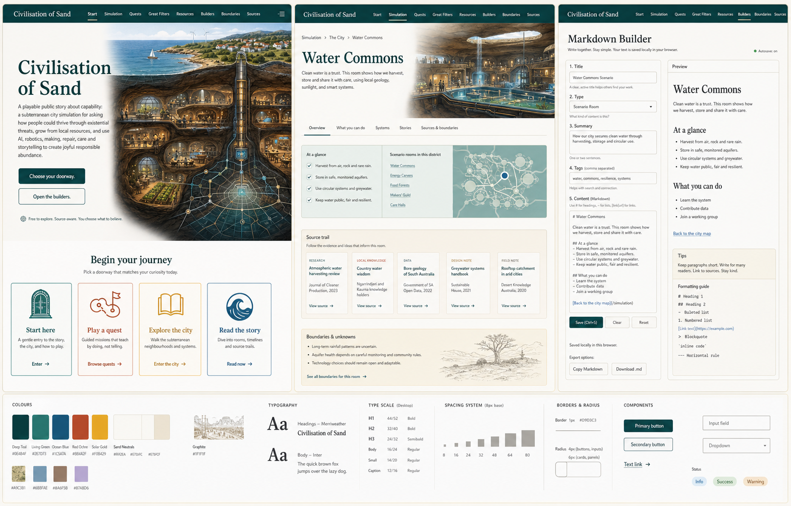 Civilisation Of Sand Concept