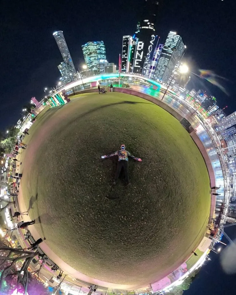 Luke in a tiny planet photograph