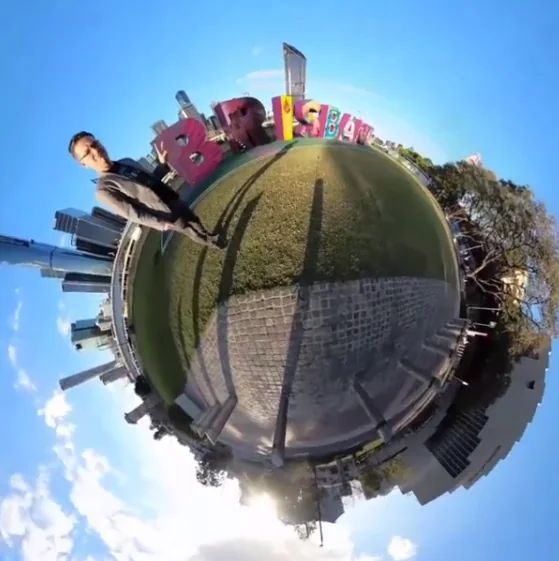 Brisbane seen as a tiny planet
