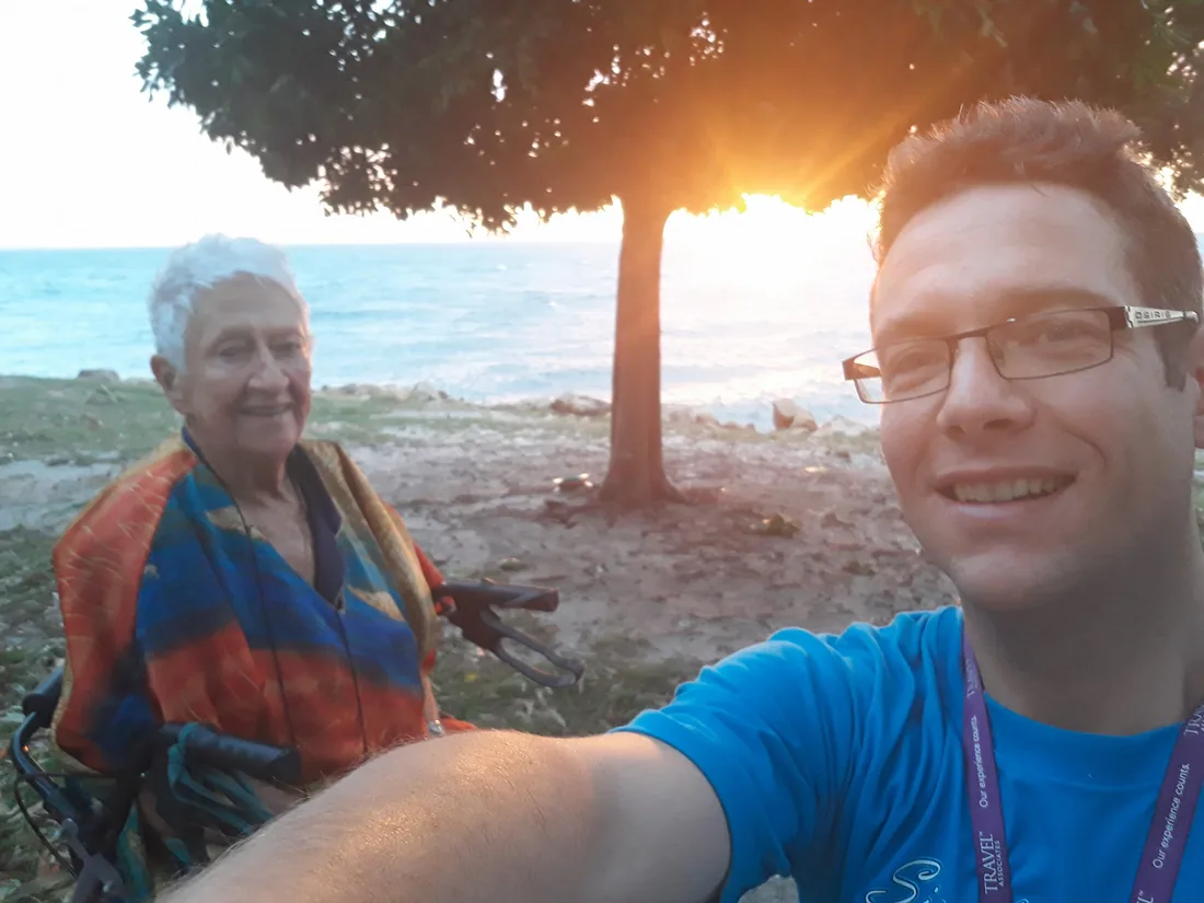 Luke with his grandmother Constance at Amity